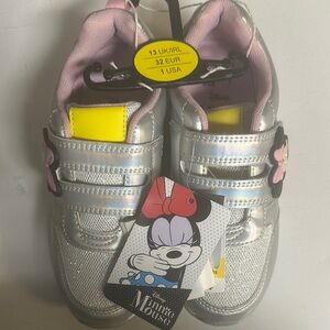 Disney Minnie Mouse Silver Kids Shoes